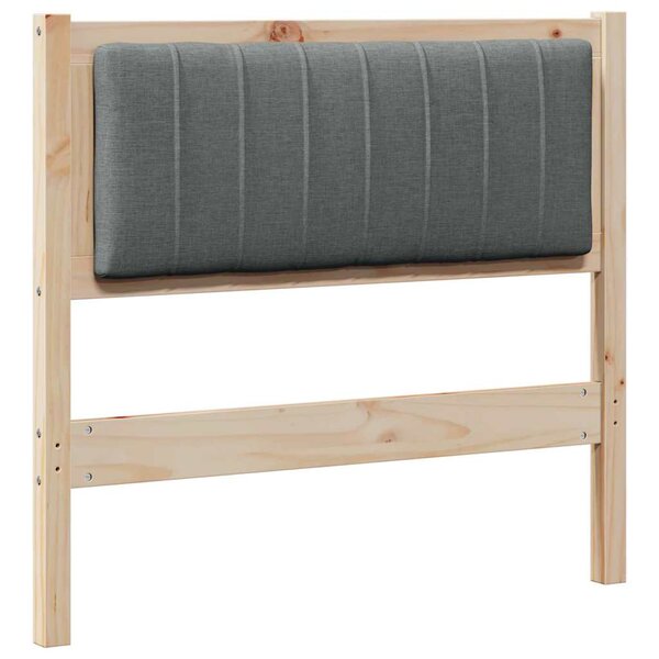 vidaXL Tête de lit capitonnée avec tête de lit Marron 90 cm Pin massif