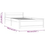 vidaXL Cadre de lit sans matelas marron miel bois massif 90x190 cm