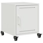 vidaXL Table de chevet blanc 36x39x43 5 cm acier