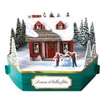 Carte de voeux noël pop up 3d - neige - draeger paris