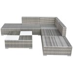Salon de jardin meuble d'extérieur ensemble de mobilier 6 pièces avec coussins résine tressée gris 02_0016874