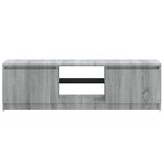 vidaXL Meuble TV avec lumières LED sonoma gris 120x30x36 cm