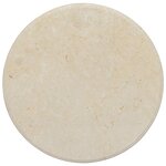 vidaXL Dessus de table Crème Ø60x2 5 cm Marbre