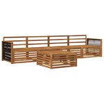 vidaXL Ensemble de canapés d'extérieur 5 Pièces Naturel