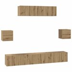 vidaXL Ensemble meuble TV 7 Pièces Chêne artisanal Bois d'ingénierie