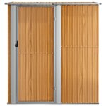 vidaXL Abri de jardin 180 5 x 97 x 209 5 cm Acier galvanisé Aspect bois