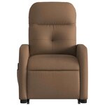 vidaXL Fauteuil inclinable de massage électrique Marron Tissu