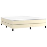 vidaXL Cadre de lit crème 180x200 cm similicuir