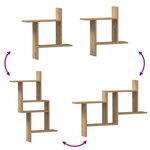 vidaXL Étagères murales 2 Pièces chêne artisanal bois d'ingénierie