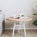 vidaXL Dessus de table Ø50x1 5 cm rond bois massif de hêtre