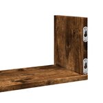vidaXL Étagères murales 3 Pièces chêne fumé 80x18x18 cm bois d'ingénierie