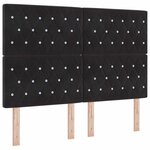 VidaXL Lit Box Spring avec Matelas et LED Noir 140x190 cm Velours