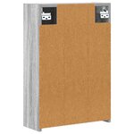 vidaXL Armoire Miroir de Salle de Bain Gris Sonoma 43 x 16 x 62.5 cm