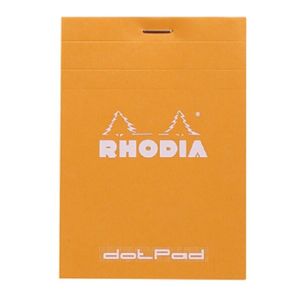 Bloc-Notes Agrafé Dotpad N°12 Orange - 8,5x12 cm - Pointillés Dot - 80 Feuilles Détachables