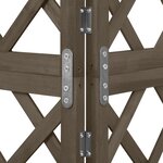 vidaXL Treillis d'angle Gris 50x50x145 cm Bois de sapin massif
