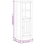 vidaXL Meubles de salle de bain 3 Pièces BERG noir bois de pin massif