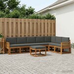 vidaXL Ensemble de canapés d'extérieur 8 Pièces Naturel et Anthracite