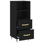 vidaXL Buffet Noir 34 5x34x90 cm Bois d'ingénierie