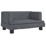 vidaXL Canapé pour enfants gris foncé 60x40x30 cm velours