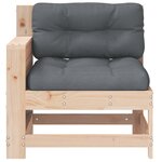 vidaXL Canapé de jardin accoudoir avec coussin bois massif de pin