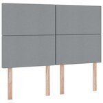 vidaXL Lit avec rangement et matelas Gris clair 140 x 200 cm tissu