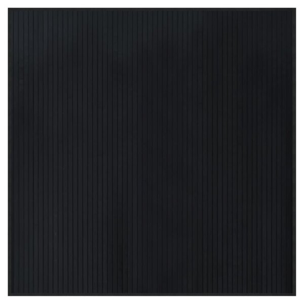 vidaXL Tapis carré noir 100x100 cm bambou