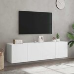 vidaXL Meubles TV muraux 2 Pièces blanc 80x30x41 cm