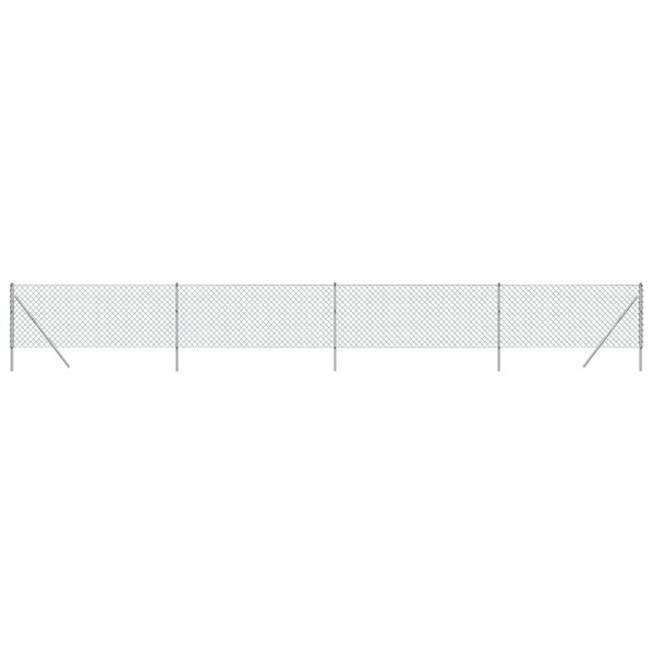 vidaXL Clôture à mailles losangées argenté 1x10 m