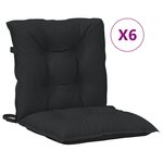vidaXL Ensemble de coussins pour chaise à dossier bas 6 Pièces