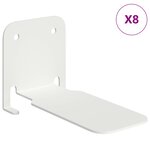 vidaXL Étagère flottante avec étagère 8 Pièces Blanc 6 x 10 8 x 6 6 cm