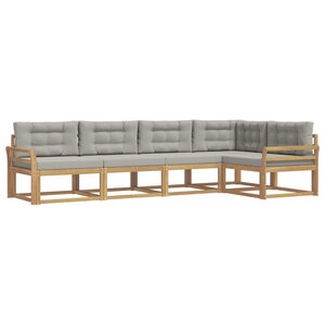vidaXL Ensemble de canapés d'extérieur 4 pc Blanc et gris clair