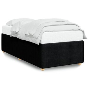 vidaXL Cadre de lit sans matelas noir 100x200 cm tissu