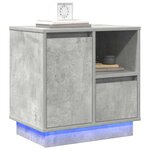 vidaXL Cabinet de chevet avec tiroir Gris béton 50 x 34 5 x 50 cm.