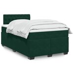 vidaXL Sommier à lattes de lit avec matelas vert foncé 120x190 cm