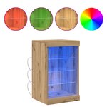 Buffet vidaXL avec lumières LED chêne artisanal 41x37x67 cm
