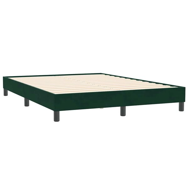 vidaXL Cadre de lit sans matelas vert foncé 160x210 cm velours