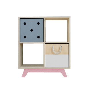 Meuble de rangement NABOSKY rose 2x2