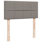 vidaXL Sommier à lattes de lit avec matelas Taupe 80x200 cm Tissu