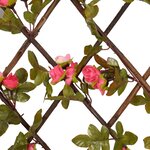 vidaXL Treillis de lierre artificiel extensible rose foncé 180x20 cm