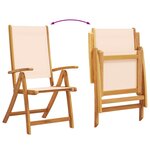 vidaXL Ensemble à manger de jardin 7Pièces bois d'acacia solide textilène