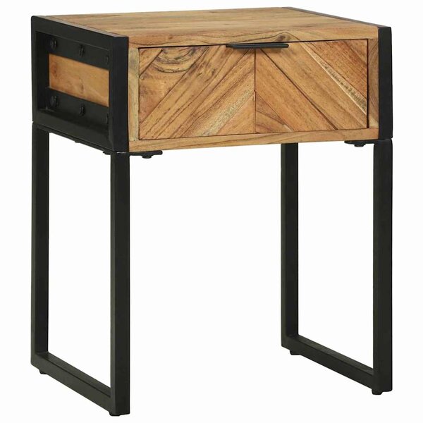 vidaXL Cabinet de chevet Marron 40 x 35 x 50 cm Bois d'acacia massif