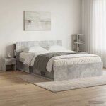 vidaXL Cabinet de Tête de Lit Gris béton Bois d'ingénierie