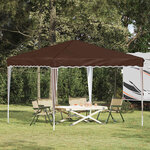 vidaXL Tente de fête pop-up 288 x 288 x 245 cm Marron Tissu Oxford