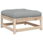vidaXL Salon de jardin 8 Pièces avec coussins bois de pin massif