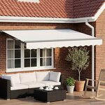 vidaXL Auvent rétractable électrique Blanc 3 5 x 2 5 m