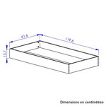Option pour lit bébé tiroir 120 cm blanc