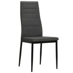 vidaXL Chaises à manger lot de 6 gris foncé tissu