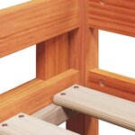 vidaXL Lit haut sans matelas cire marron 90x200 cm bois de pin massif