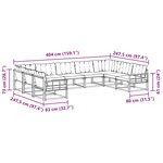 vidaXL Ensemble de canapés d'extérieur 9 pc Blanc et crème