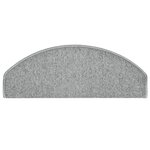 vidaXL Tapis de marches d'escalier 15 Pièces Gris clair 65x24x4 cm
